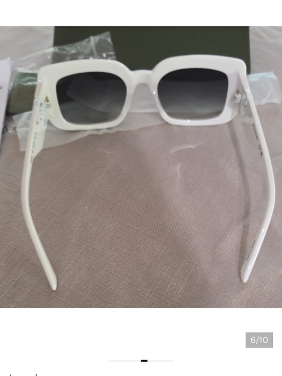 Long Champ White Square Oversized SUNGLASSES NWT! main image 3